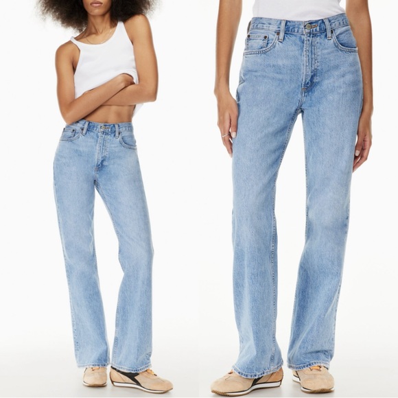 Denim Forum Denim - Denim Forum Marianne Mid Rise Loose Flare Jeans 28L Wide Leg Baggy 27 Y2K Boho